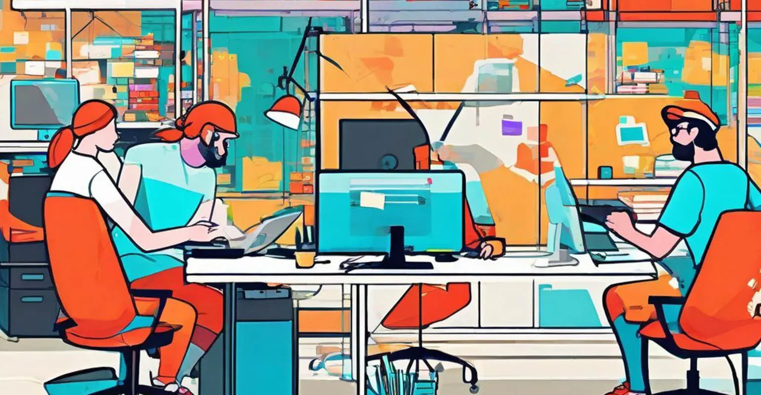 Ilustración de oficina moderna